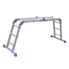 BAUKER - Plataforma escala Articulada Aluminio 0.89 m 3 Peldaños