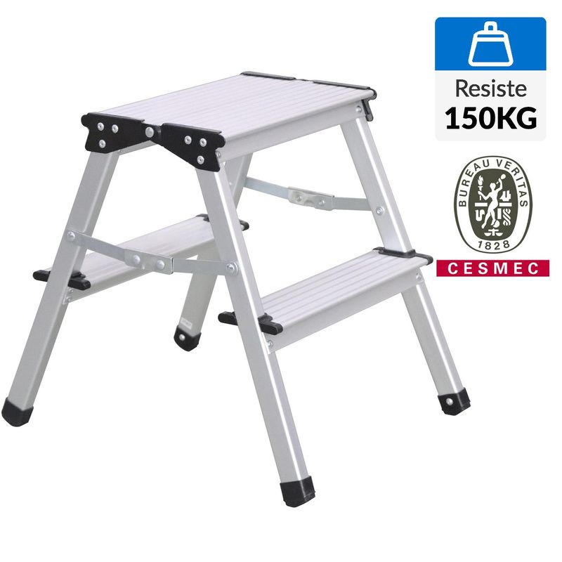 BAUKER - Piso De paso Aluminio 47.5 cm 2 Peldaños