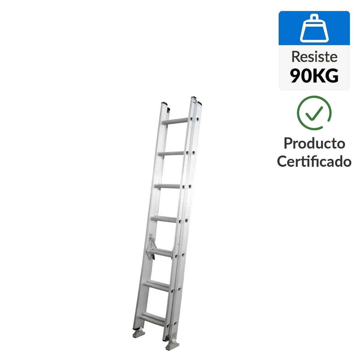 BAUKER - Escalera De extensión Aluminio 3.44 m 14 Peldaños