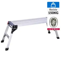 BAUKER - Plataforma 100x48x30 cm aluminio