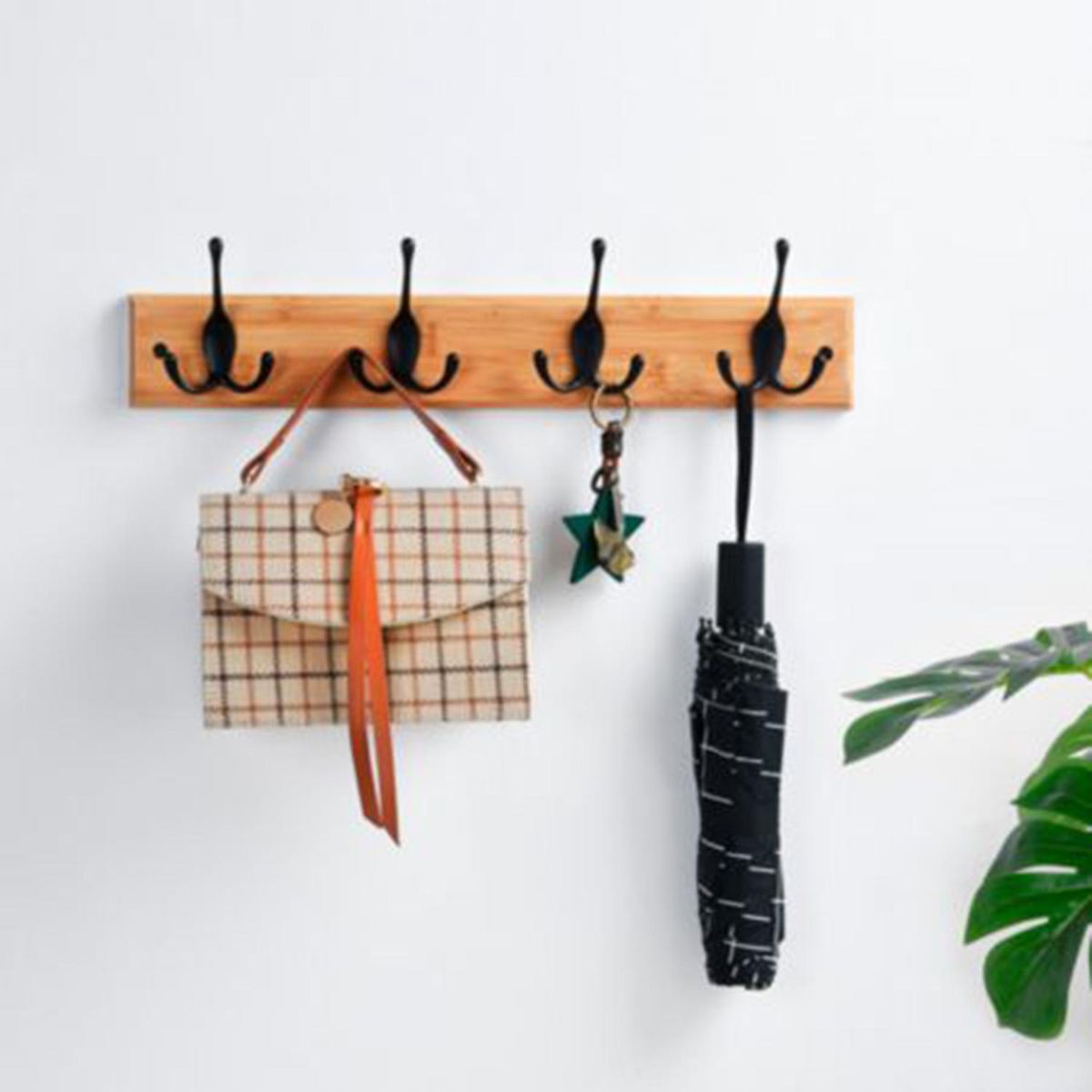 JUST HOME COLLECTION - Perchero Par Doble Zinc Negro/café