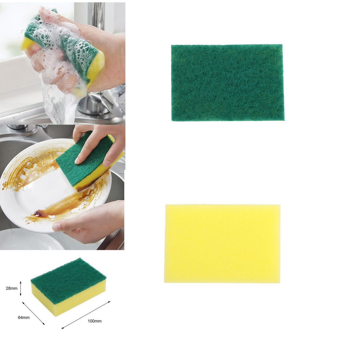 KLEINE WOLKE - Pack de 8 Esponjas Lavar Kleine Wolke Cocina y Hogar