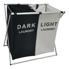 KLEINE WOLKE - Cesto de Ropa Plegable 60x60x39 cm 106 l Blanco y Negro