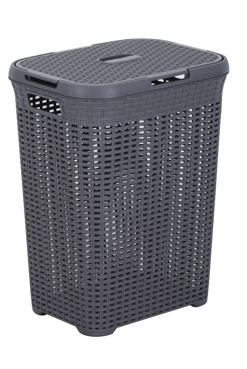 KLEINE WOLKE - Cesto de Ropa con Tapa 33x57.5x44.5 cm 70 l Gris