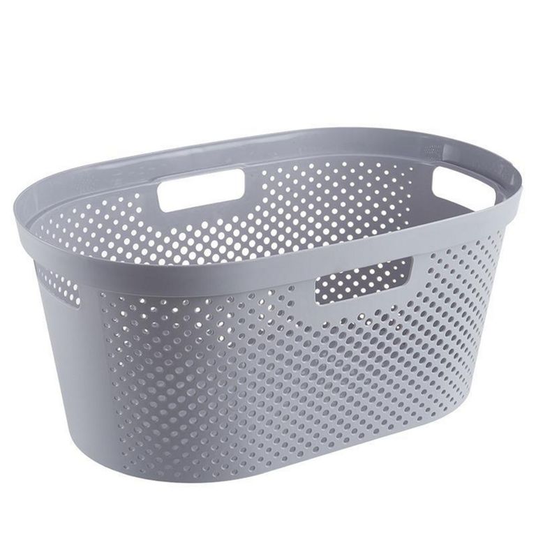 KLEINE WOLKE Cesto de ropa gris 40 l