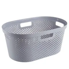 KLEINE WOLKE - Cesto de Ropa 59x27x38 cm 40 l Gris