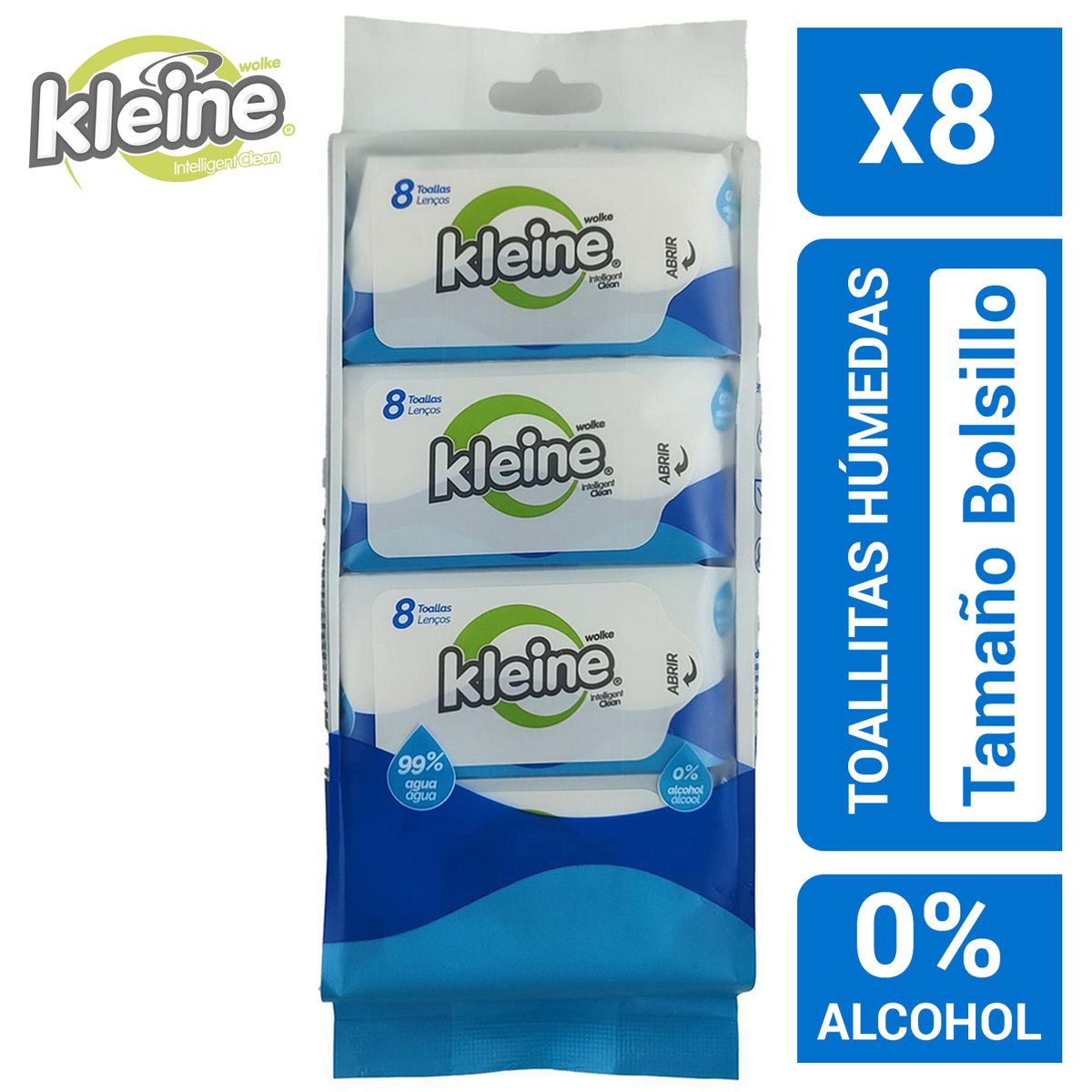  - Combo 8 Toallitas Húmedas 64 unidades