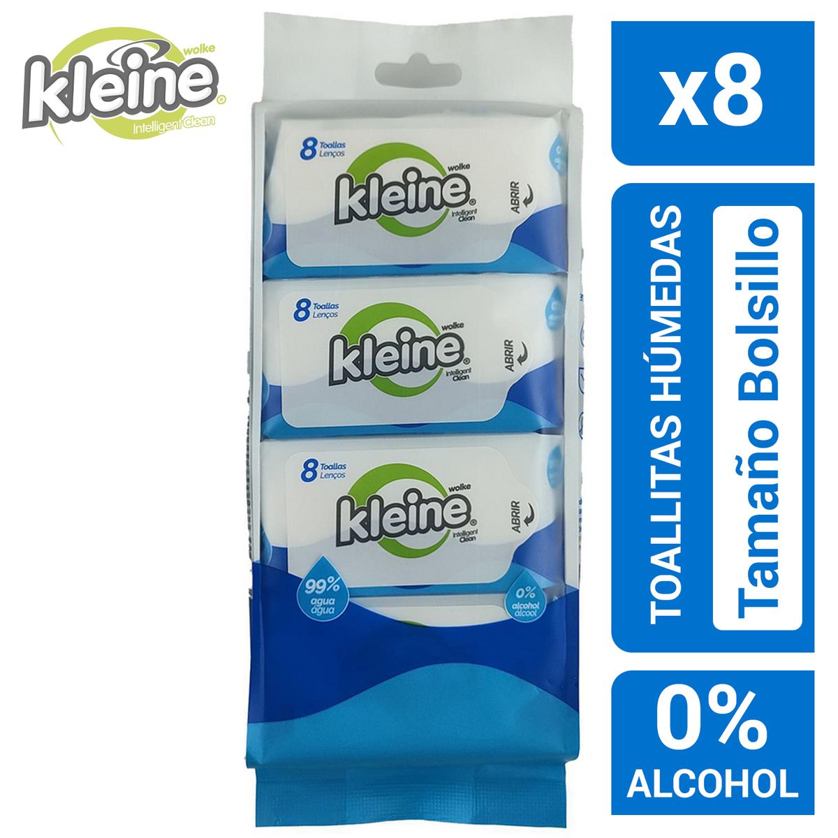  - Combo 8 Toallitas Húmedas 64 unidades