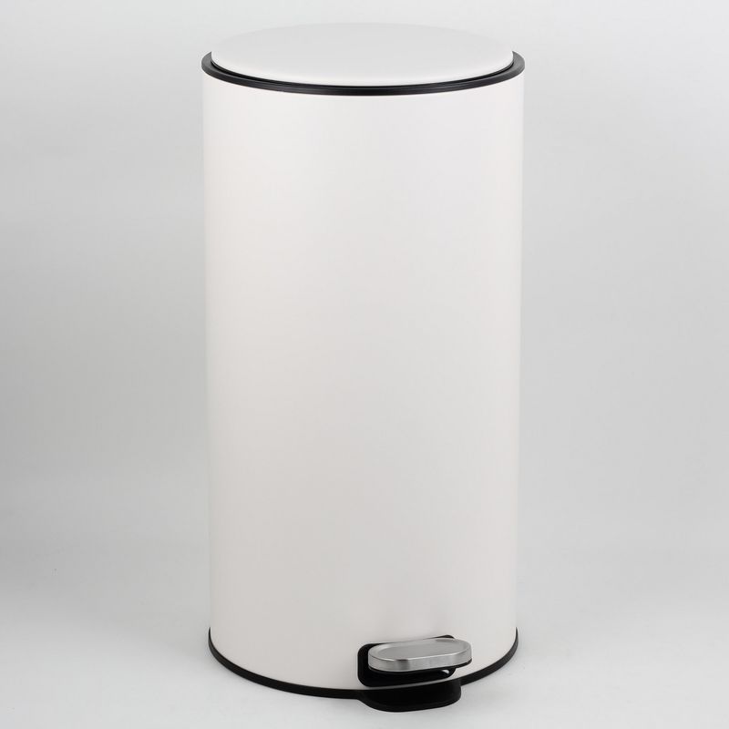 JUST HOME COLLECTION - Basurero 30 Litros Metal/Plástico Blanco