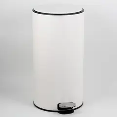 JUST HOME COLLECTION - Basurero 30 Litros Metal/Plástico Blanco