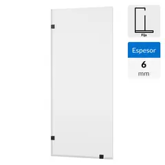 SENSI DACQUA - Mampara Baño Fija con Ondas 100 cm