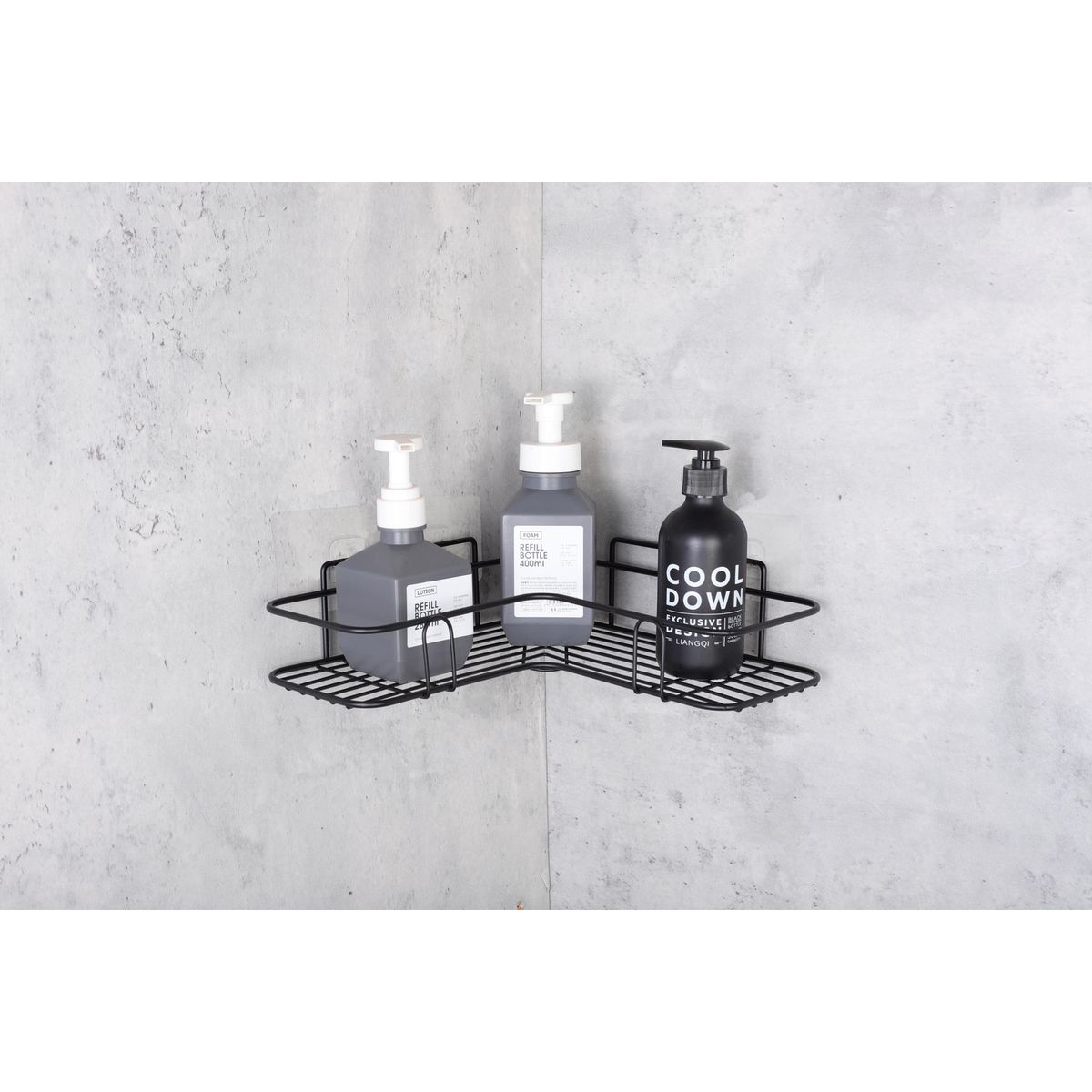 Set Dos Organizadoras Ducha Autoadhesivo Negro, marca SENSI DACQUA - Foto Principal