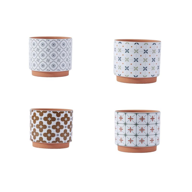 JUST HOME COLLECTION - Macetero Cerámica 1 unidad 14 cm Patrones Surtidos