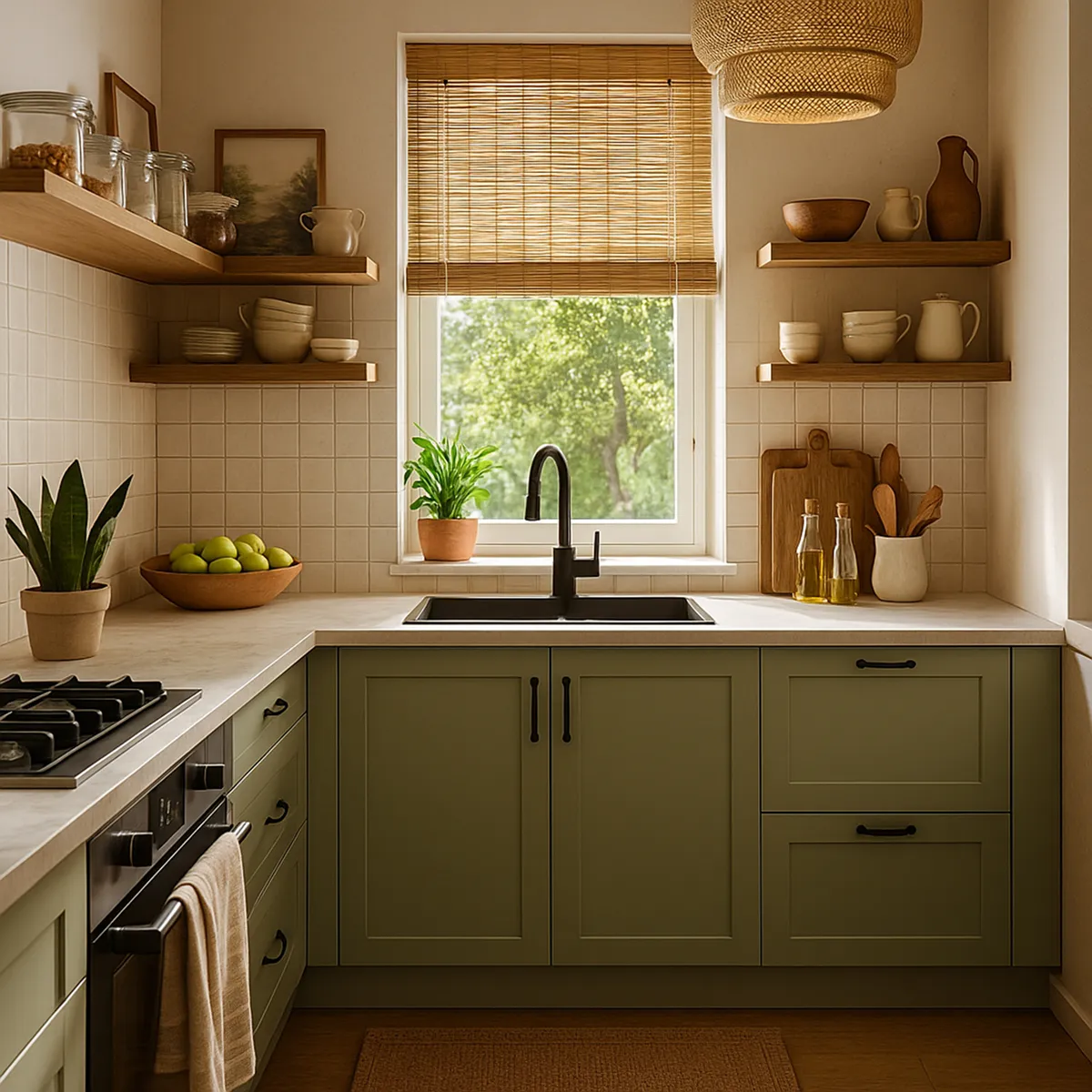 JUST HOME COLLECTION - Cortina Enrollable 120x180 cm Caña color Natural