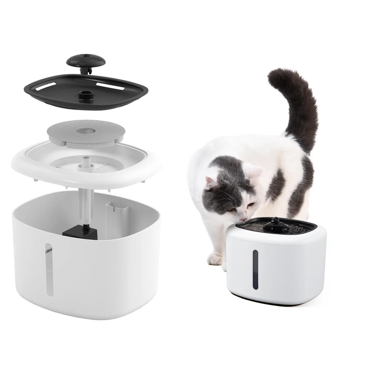 PETIZOOS - Fuente de Agua Automática para Mascotas 2,5 l