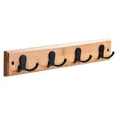 JUST HOME COLLECTION - Percha Doble Bambú Negro/café