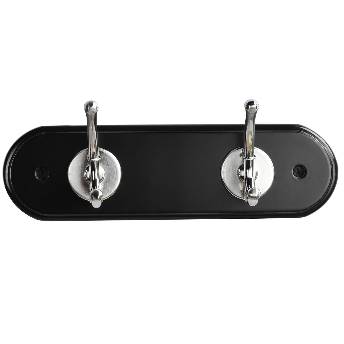 JUST HOME COLLECTION - Percha 2 Ganchos Zinc Negro/café