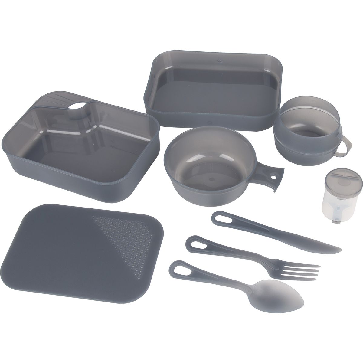 KLIMBER - Kit de Utensilios Camping Polipropileno Gris