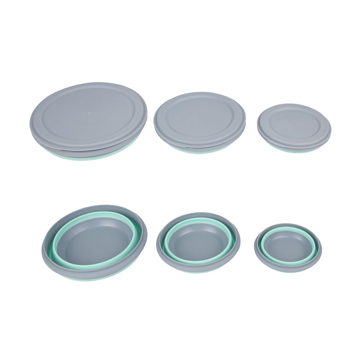 KLIMBER - Set 3 Bowl Colapsables Polipropileno Verde