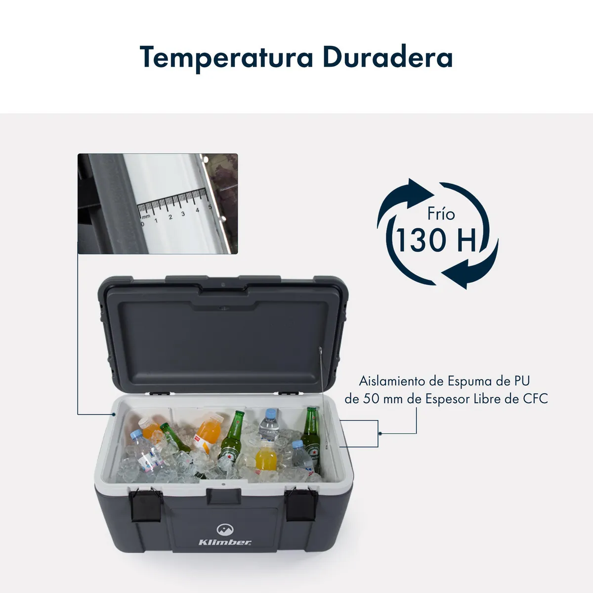 KLIMBER - Cooler 70 l Gris Oscuro
