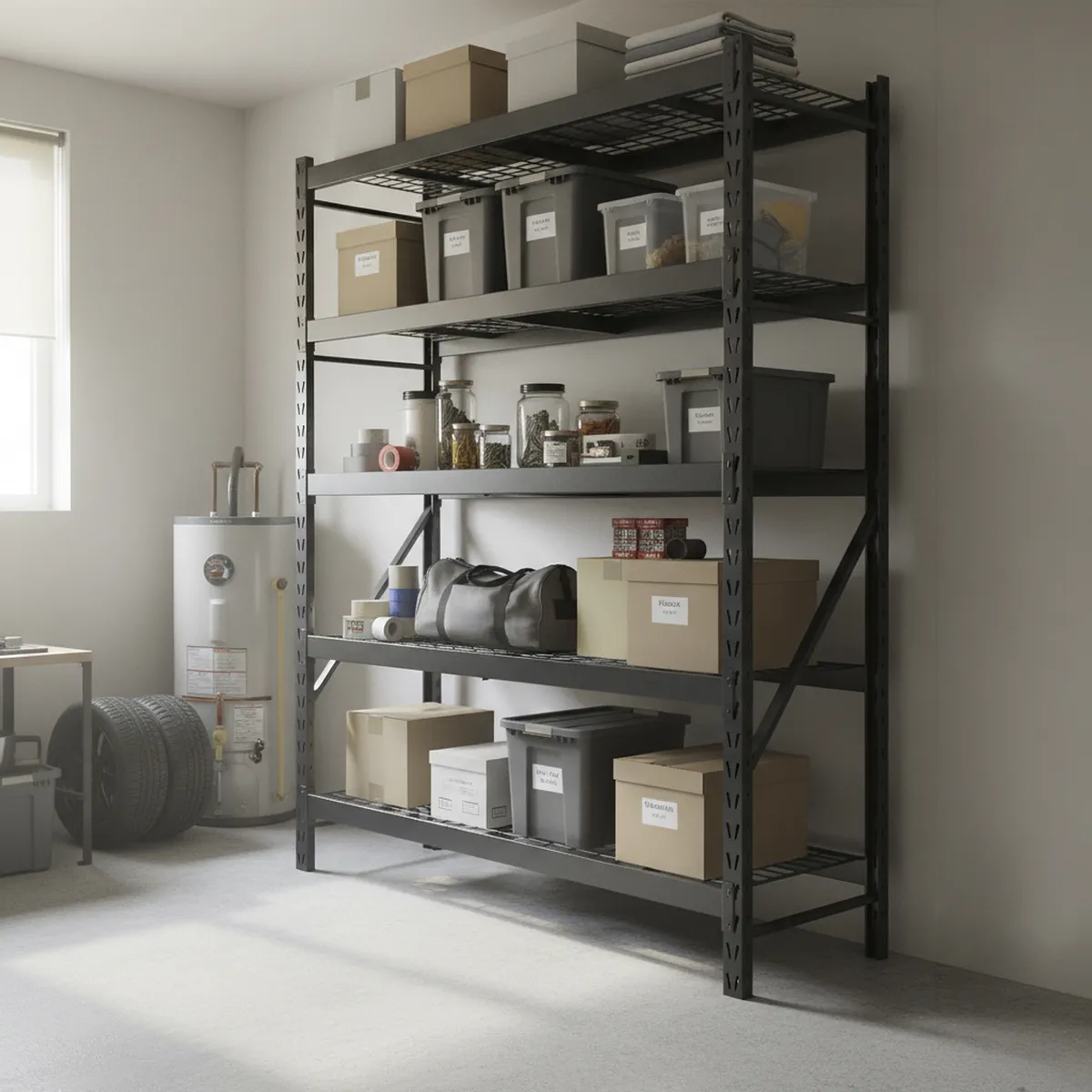 FIXSER - Estante Heavy Duty Acero 4 Nivel(es) 183x196x61 cm Plateado