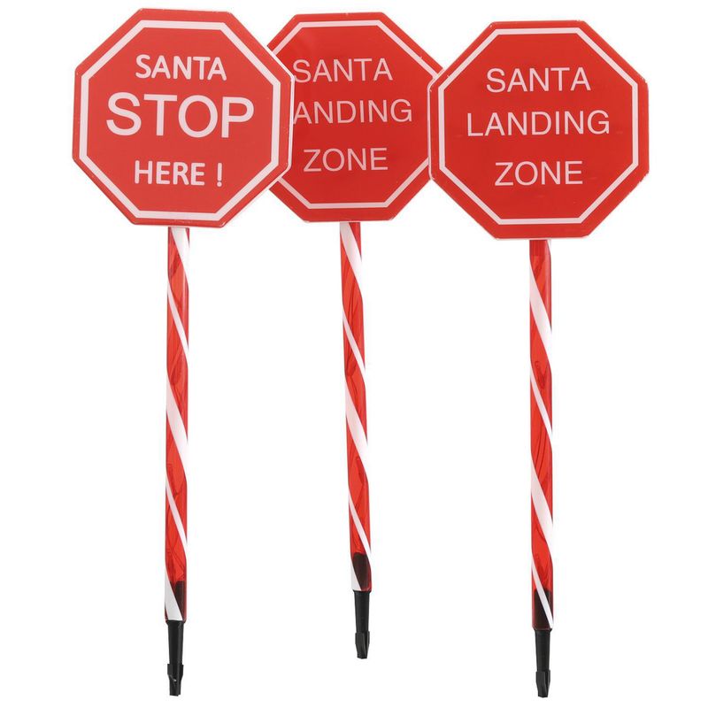 DEAR SANTA - Letrero Santa Please Stop Here