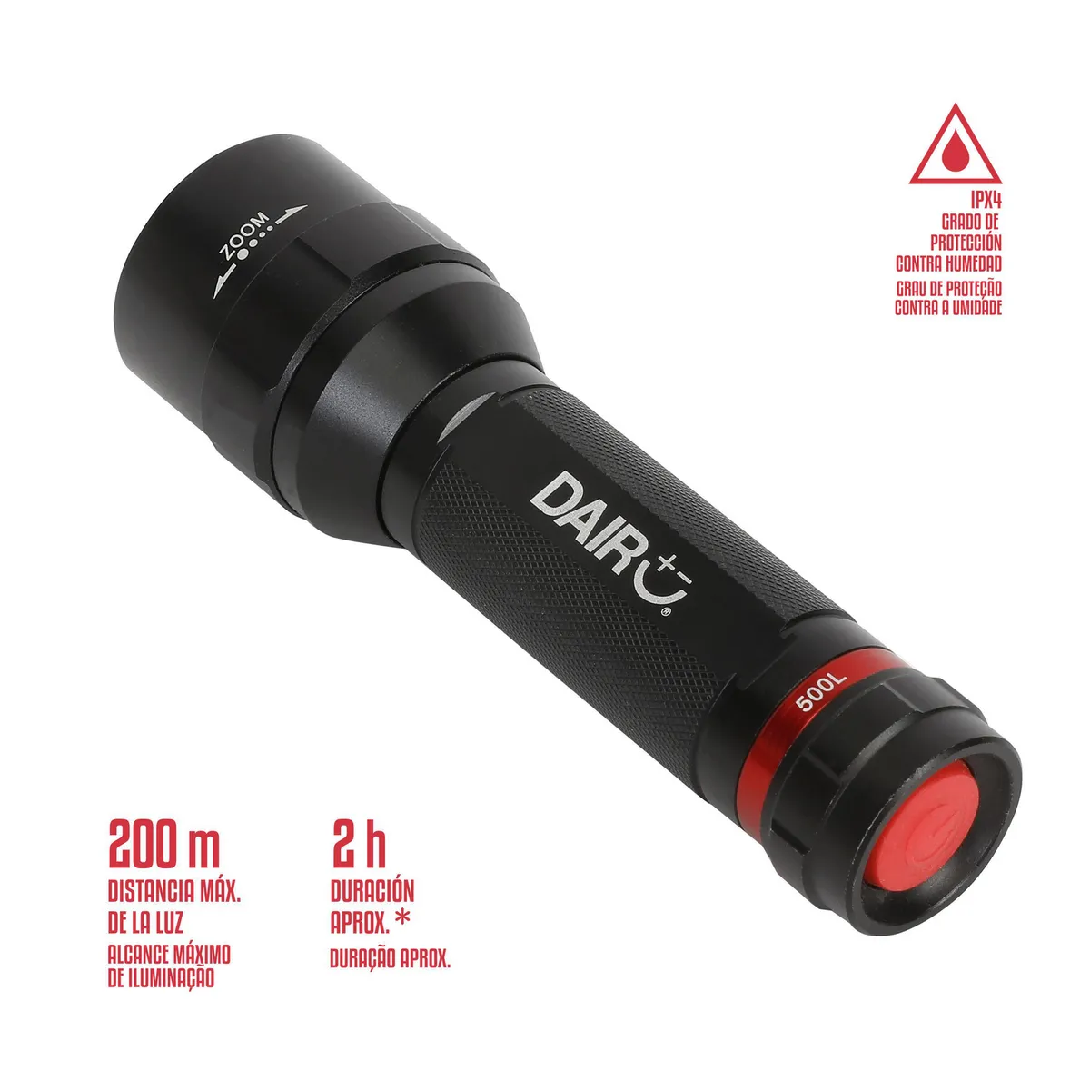 DAIRU - Linterna de mano 500 lumenes