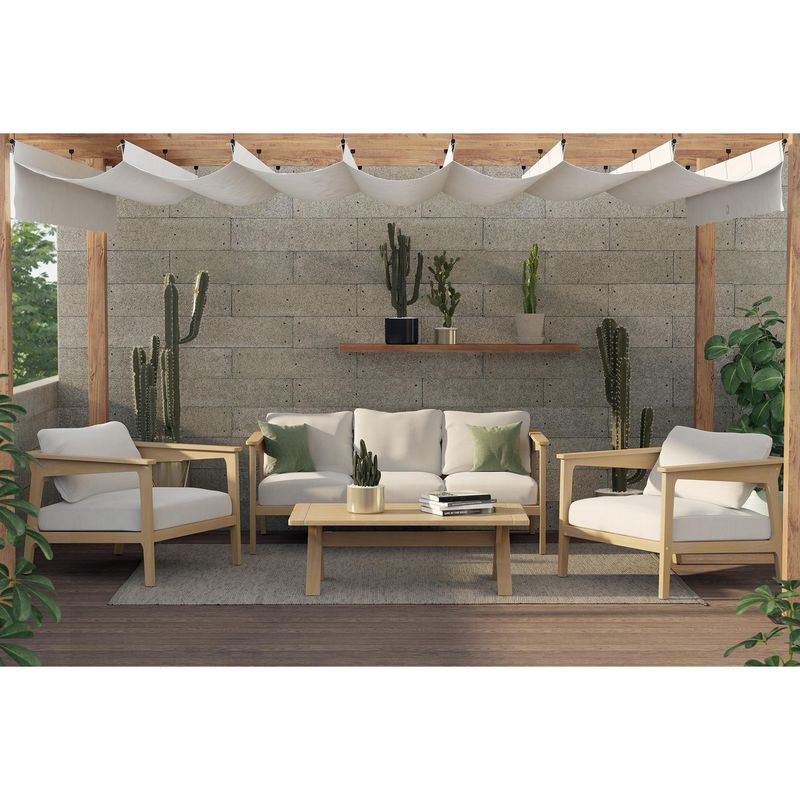 JUST HOME COLLECTION - Juego de Living de Terraza Cali 5 Personas Gris