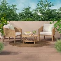 Juego de Terraza Balcón de Madera Isla 2 Personas