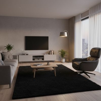 Imagen 2 del producto Alfombra Soft 160x235 cm Polipropileno Negro