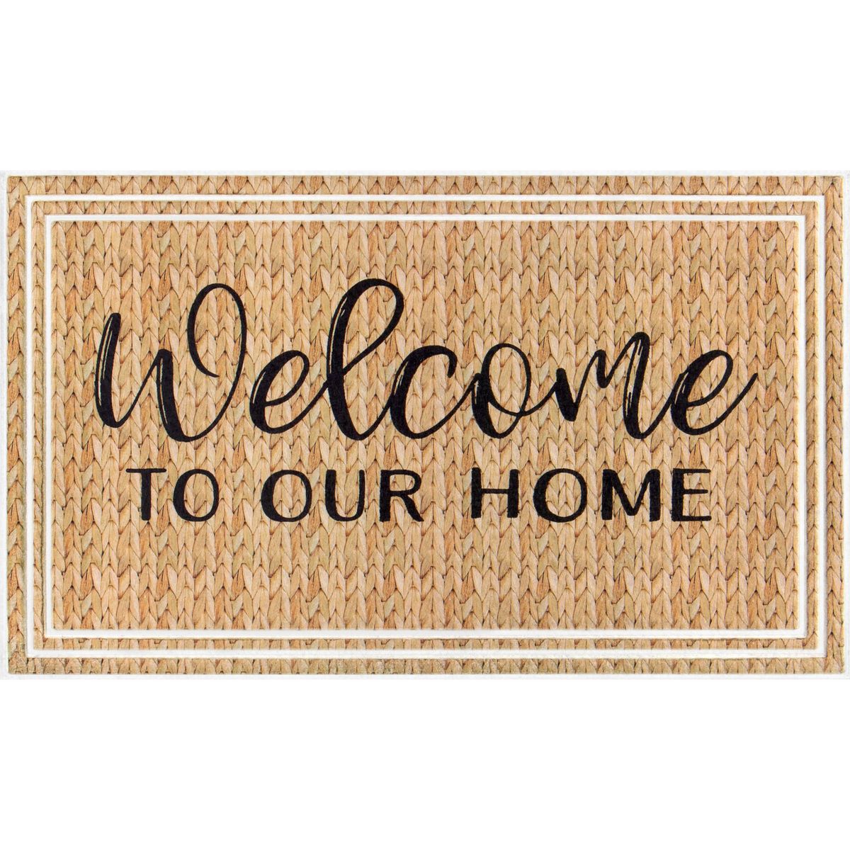 JUST HOME COLLECTION - Limpiapiés Welcome 45x75 cm Caucho Reciclado Natural