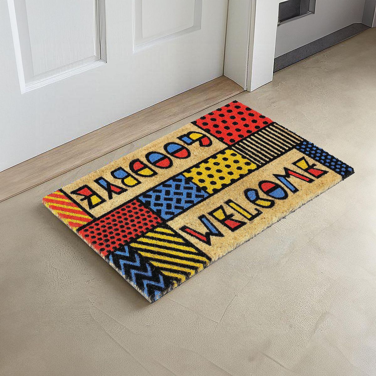 JUST HOME COLLECTION - Limpiapiés Welcome bye 45x75 cm PVC Multicolor