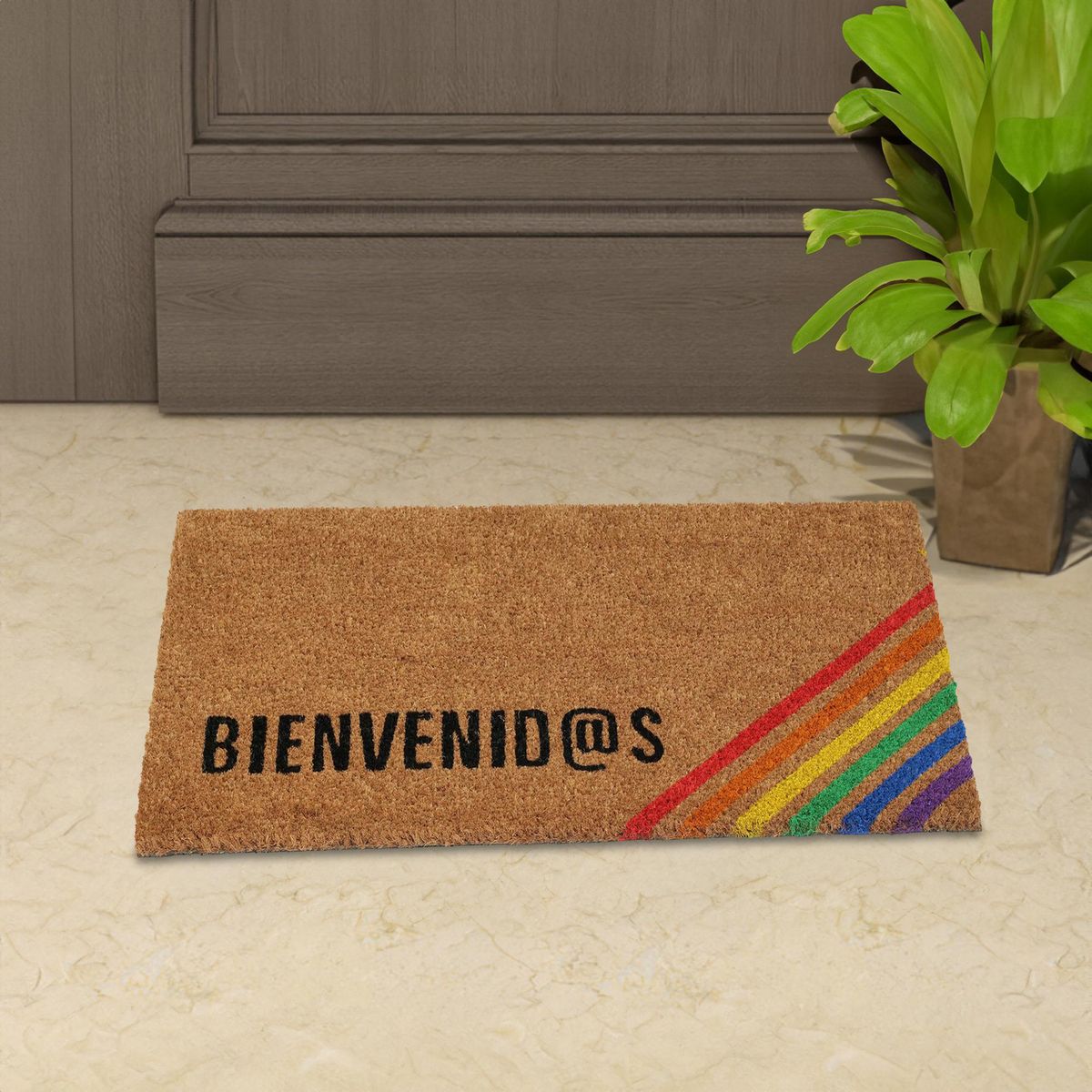 JUST HOME COLLECTION - Limpiapiés Rainbow 45x75 cm PVC Multicolor