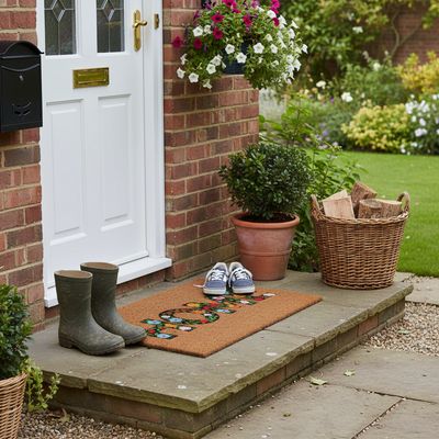 Imagen 2 del producto Limpiapies Home Flor 45x75 cm Coco Multicolor