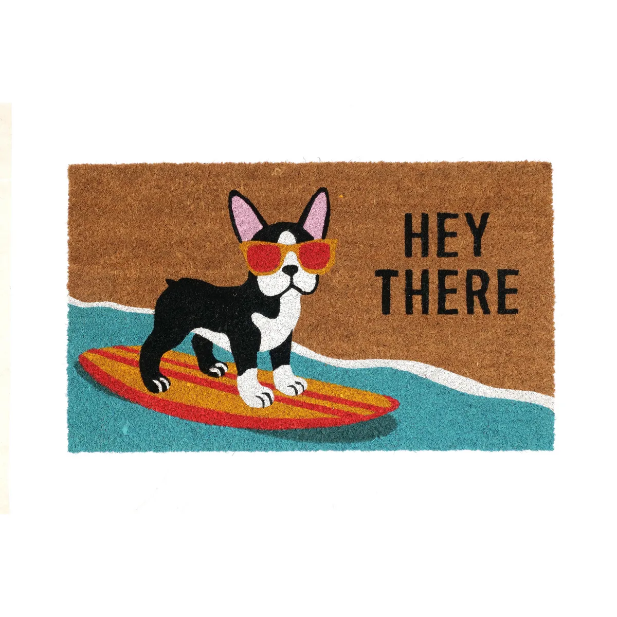 JUST HOME COLLECTION - Limpiapiés Pug Surf 45x75 cm PVC Multicolor