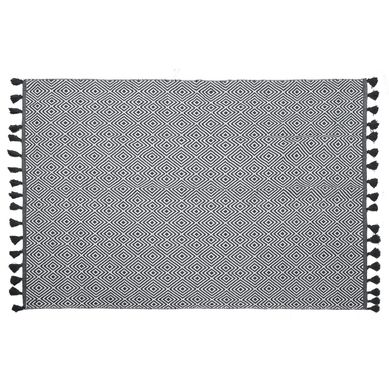 Alfombra Algodn 160x230 cm White/ DK grey