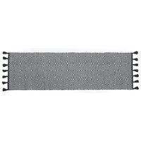 Alfombra Algodón 60x200 cm Algodón Blanco/Gris