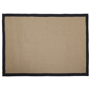 Alfombra Yute 120x170 cm Natural/Negro