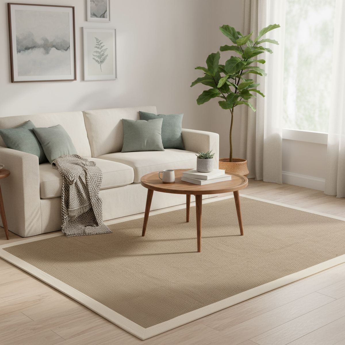 JUST HOME COLLECTION - Alfombra Yute 120x170 cm Yute Natural