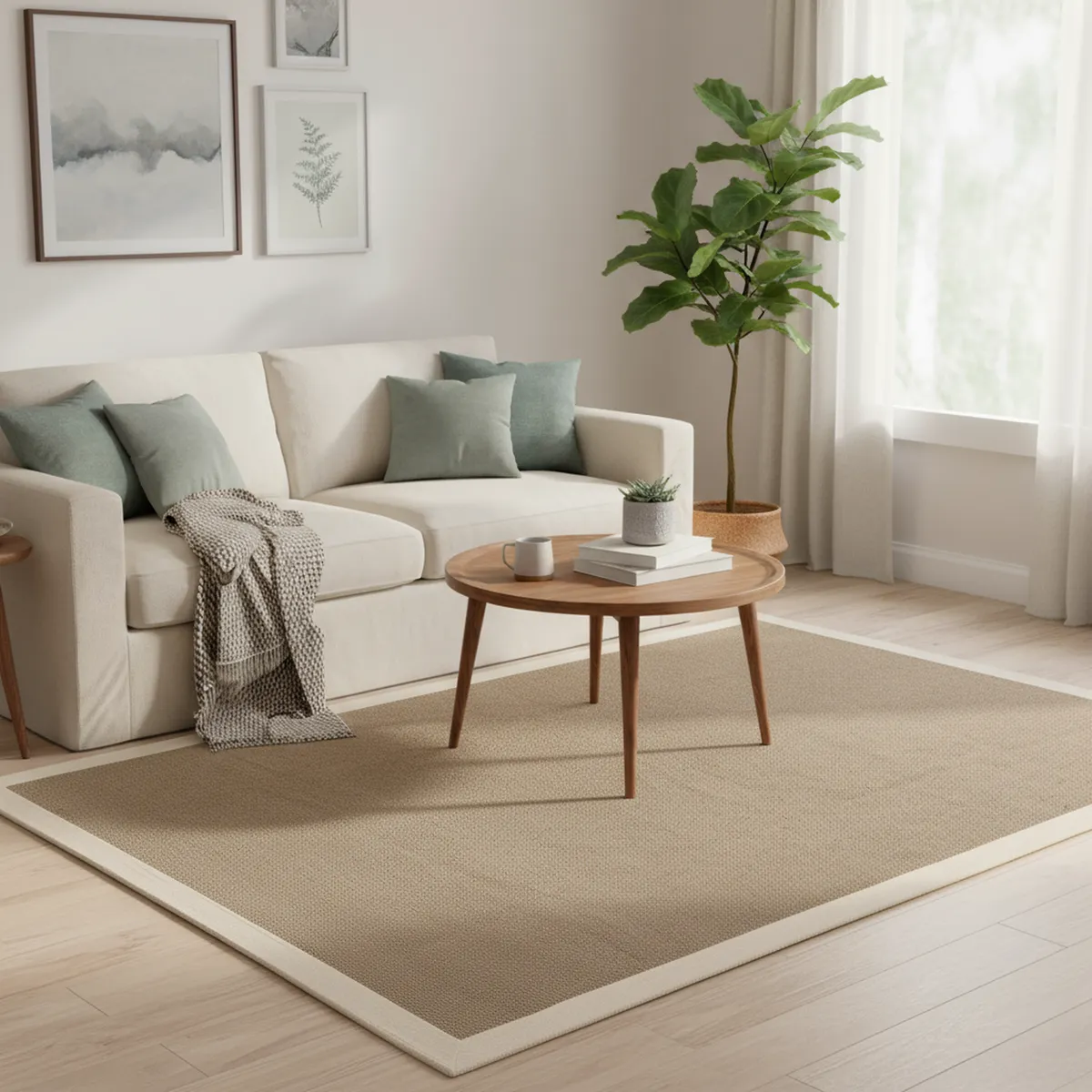 JUST HOME COLLECTION - Alfombra Yute 120x170 cm Yute Natural