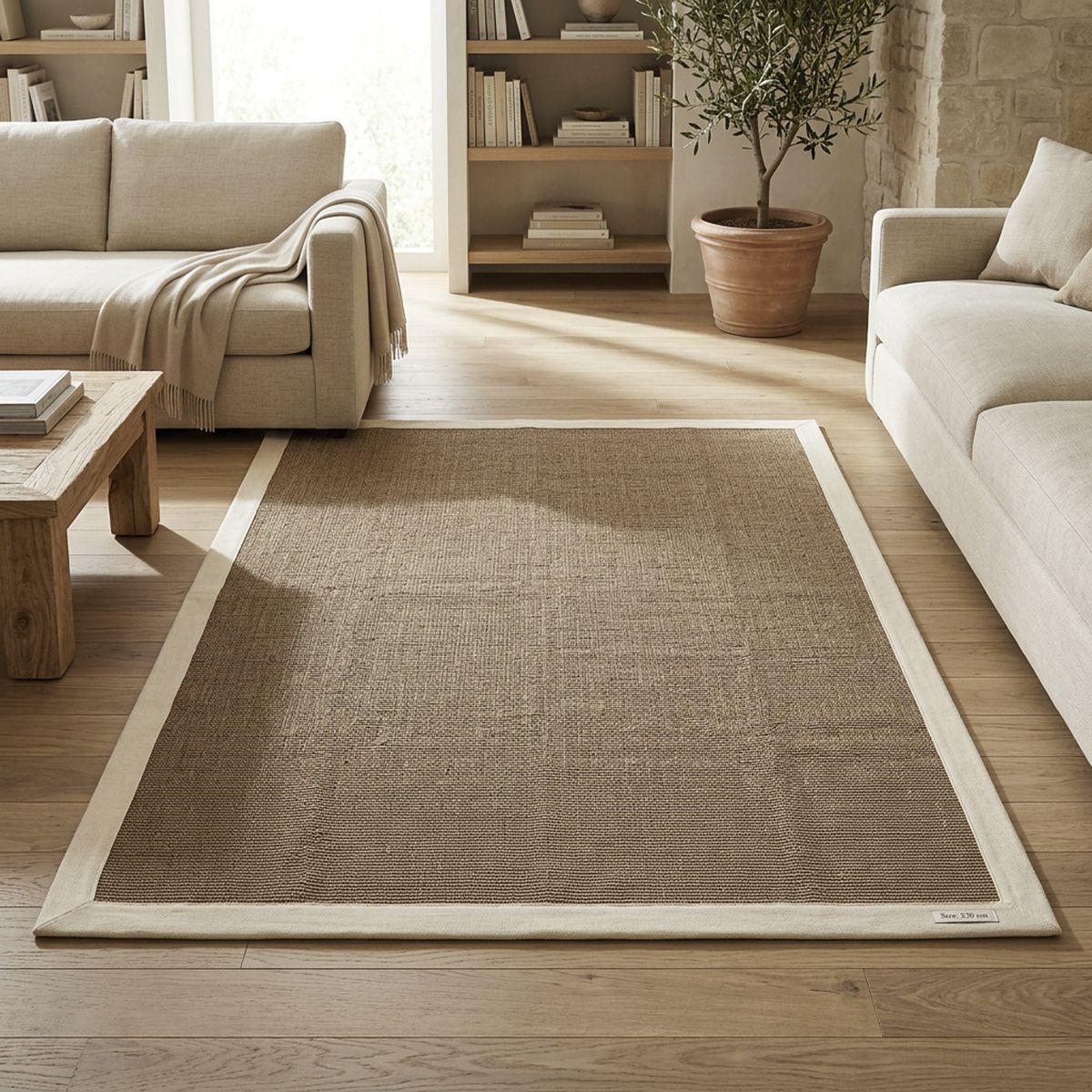Alfombra Yute 160x230 cm Yute Natural, marca JUST HOME COLLECTION - Foto Principal