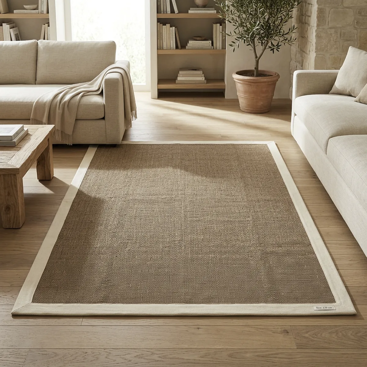 Alfombra Yute 160x230 cm Yute Natural, marca JUST HOME COLLECTION - Foto Principal