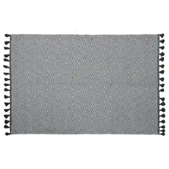 JUST HOME COLLECTION - Alfombra Algodón 120x170 cm Blanco/Gris
