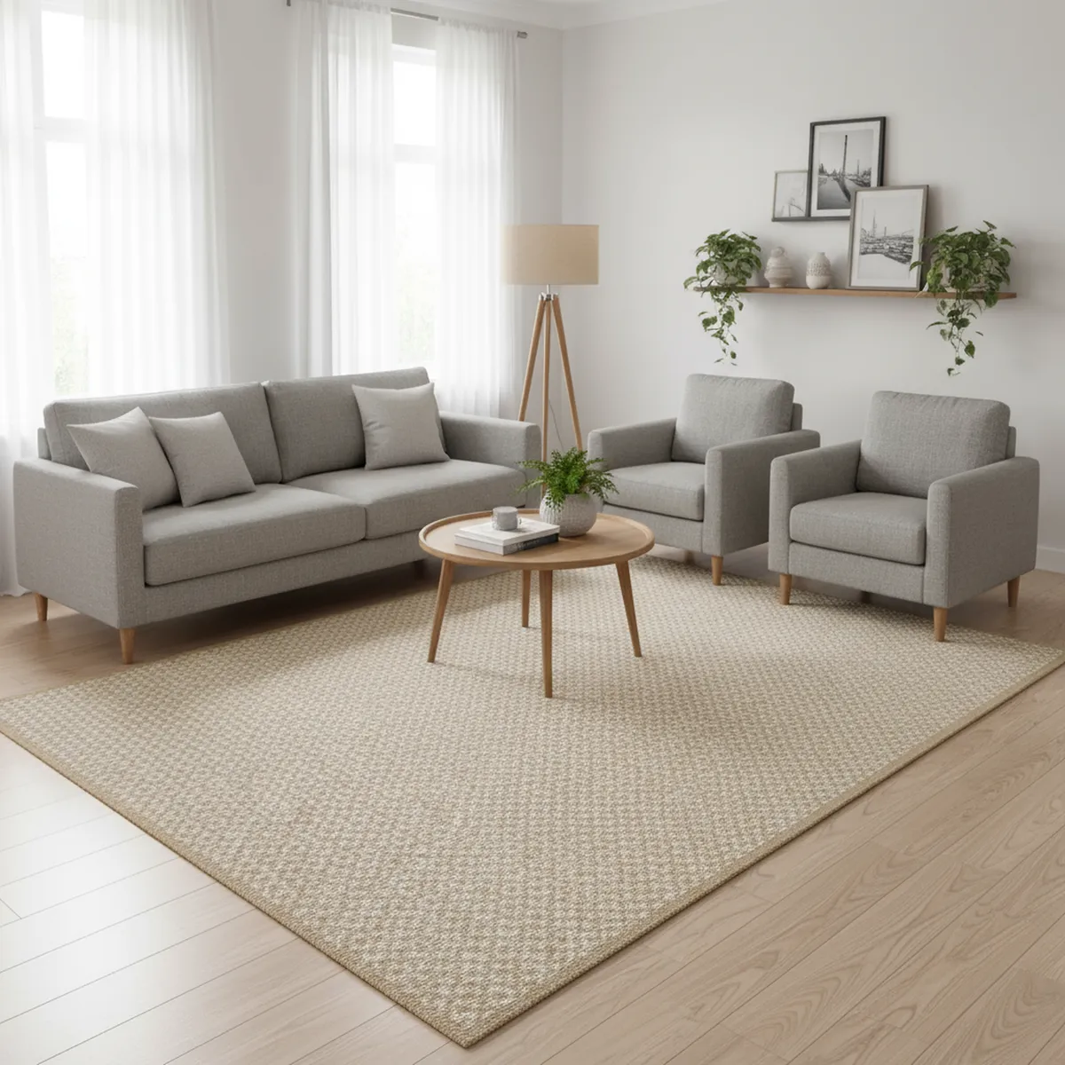 JUST HOME COLLECTION - Alfombra Grande Yute 200x290 cm Yute Natural