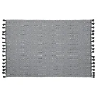 Alfombra Algodón 200x290 cm Algodón Blanco/Gris