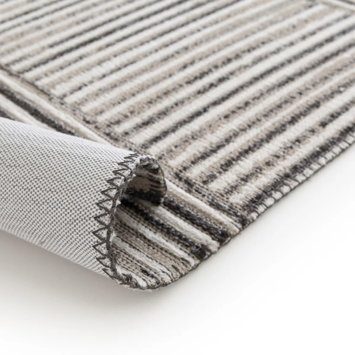 JUST HOME COLLECTION - Alfombra Grande Groove Weave 200x290 cm Plástico Café