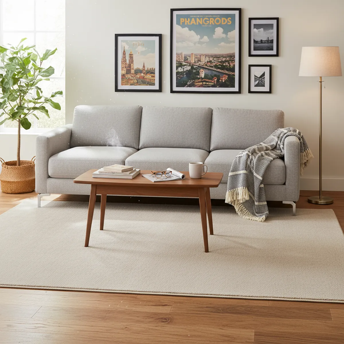 JUST HOME COLLECTION - Alfombra Reno 120x170 cm Plástico Beige