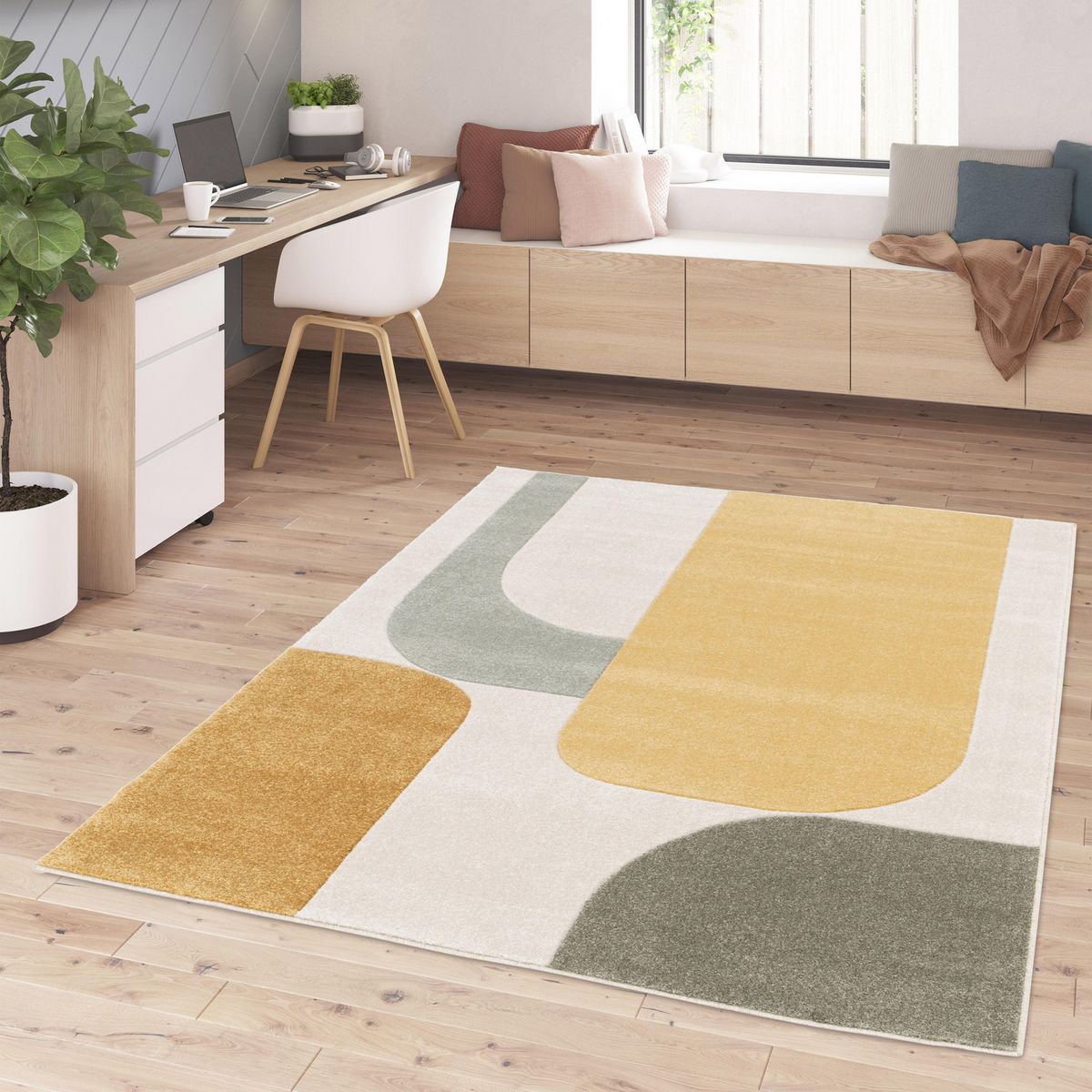 JUST HOME COLLECTION - Alfombra Luna 160x230 cm Polipropileno Gris