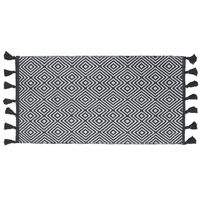 Bajada de Cama Algodón 60x110 cm Algodón Blanco/Gris