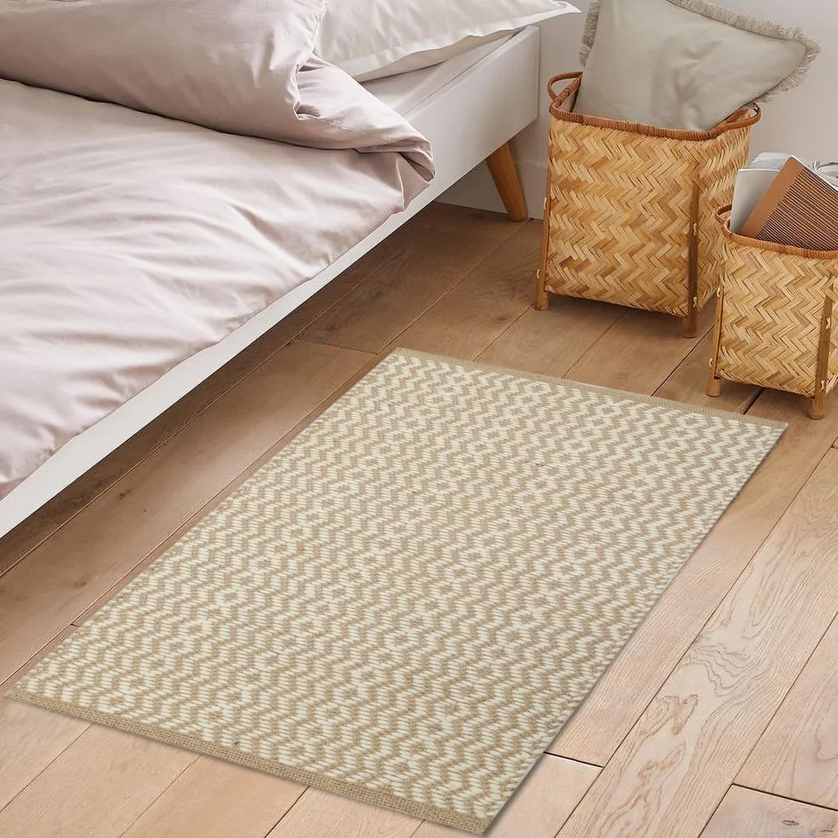 JUST HOME COLLECTION - Bajada de Cama Lana 60x110 cm Yute Natural